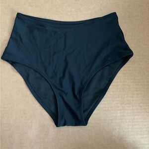 High rise black swimsuit bottoms